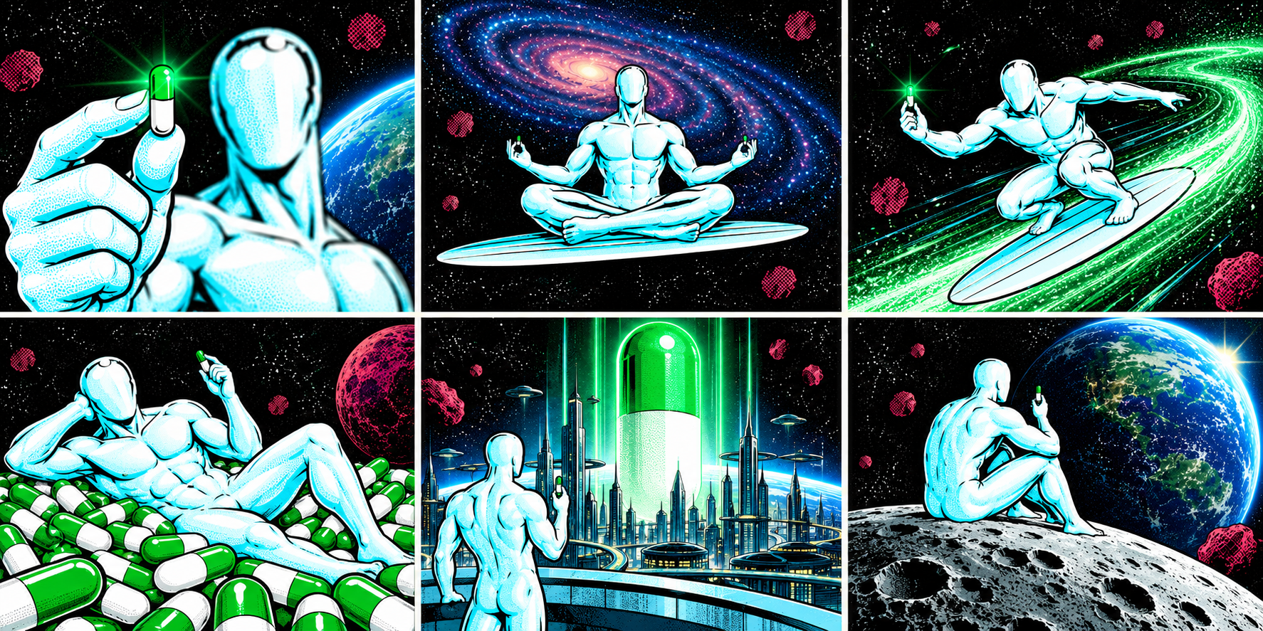 Cosmic capsule comic scenes